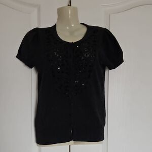 Elegant Gray Short Sleeve Top